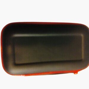 Equipment Case Semi Hard Shell Black Red Zipper Storage 8 inch